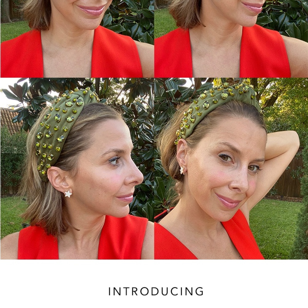 Lele Sadoughi Olive Green Embellished Headband
